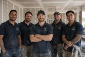 Tom Huntley and team at Precision Gyprocking